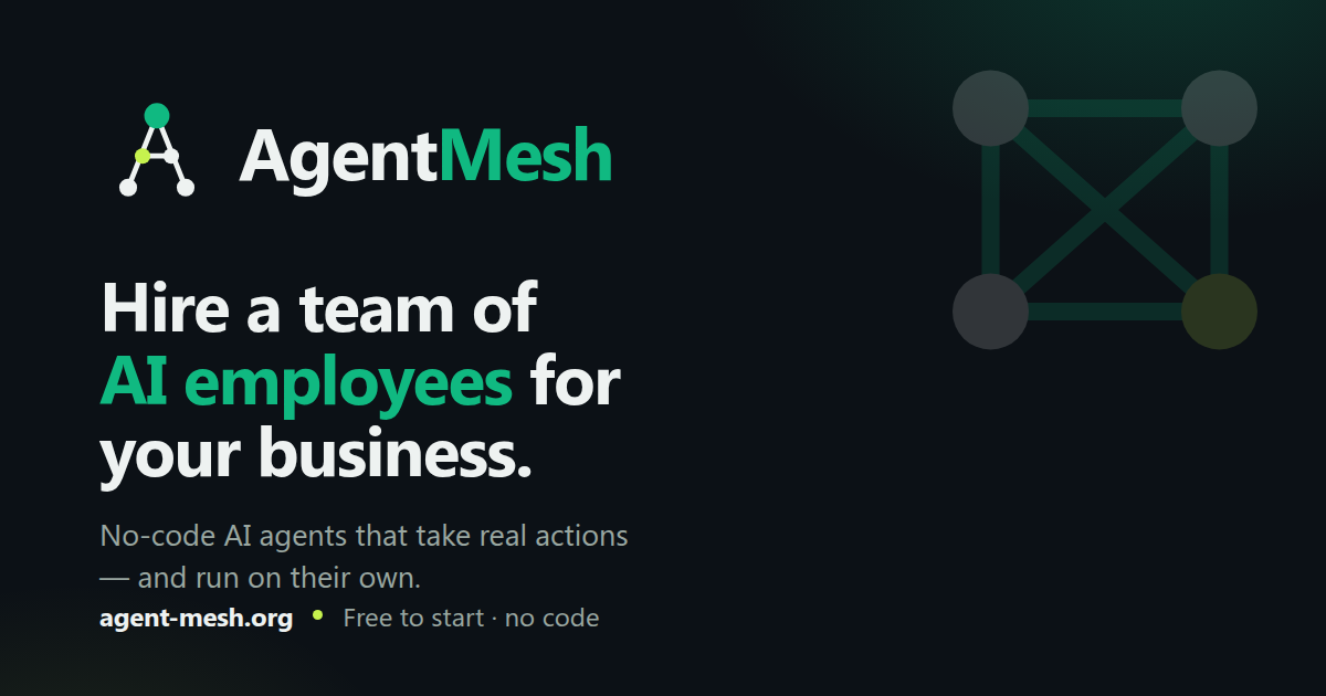 AgentMesh screenshot